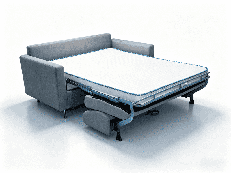 High Leg Luxury Italian Style Sofa Bed Mechanism