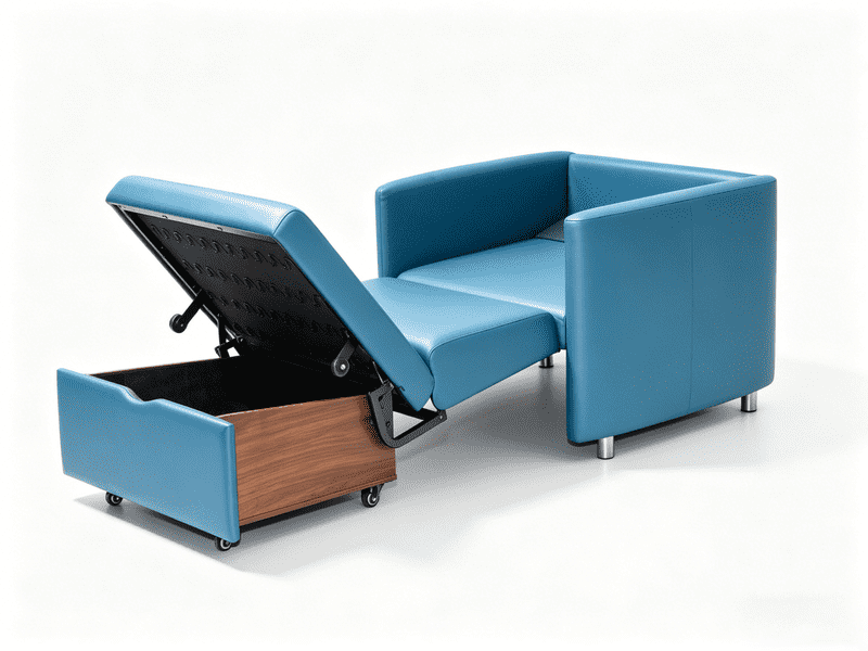 Hospital Folding Chair Bed Mechanism